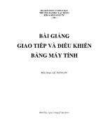 Bài giảng giao tiếp và điều khiển bằng máy tính