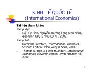 Bài giảng Kinh tế quốc tế (international economics) (tiếp)