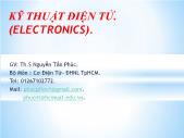 Bài giảng Kỹ thuật điện tử. (electronics)