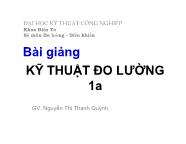 Bài giảng Kỹ thuật đo lường (tiếp)