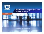 Bài giảng Môn Môi trường hoạt động của doanh nghiệp