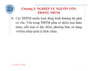 Bài giảng Nghiệp vụ ngân hàng thương mại - Chương 2: Nghiệp vụ nguồn vốn trong ngân hàng thương mại