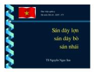 Bài giảng Sán dây lợn sán dây bò sán nhái