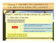 Bài giảng Tài chính tiền tệ - Chương 7: Tìm hiểu về lạm phát và các biện pháp kiềm chế lạm phát