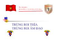 Bài giảng Trùng roi thìa trùng roi âm đạo