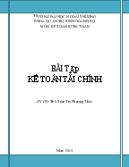 Bài tập kế toán tài chính - Trần Thị Phương Thảo