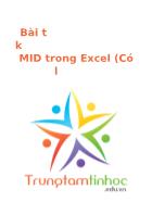 Bài tập mẫu hàm if kết hợp left, right, mid trong excel (có lời giải)