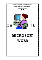 Bài tập microsoft word