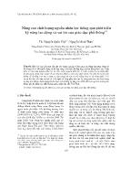 Đề tài Nâng cao chất lượng nguồn nhân lực thông qua phát triển kỹ năng lao động và vai trò của giáo dục phổ thông