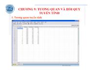 Giáo trình Chương 9: Tương quan và hồi quy tuyến tính