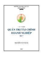 Giáo trình Quản trị tài chính doanh nghiệp - Nguyễn Văn Tuấn - Tập 1