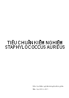 Tiểu luận Tiêu chuẩn kiểm nghiệm staphylococcus aureus