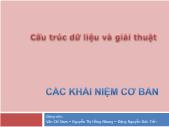 Bài giảng Cấu trúc dữ liệu và giải thuật - Chương 1 Các khái niệm cơ bản