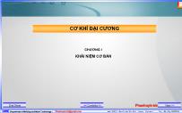 Bài giảng Cơ khí đại cương - Chương I Khái niệm cơ bản