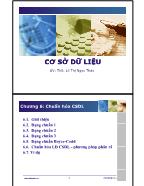 Bài giảng Cơ sở dữ liệu - Chương 6: Chuẩn hóa CSDL