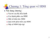 Bài giảng Hệ điều hành - Chương 1: Tổng quan về HĐH