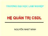 Bài giảng Hệ quản trị cơ sở dũ liệu - Chương 1 Tổng quan về cơ sở dữ liệu