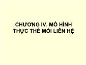 Bài giảng Hệ quản trị cơ sở dũ liệu - Chương 4 Mô hình thực thể mối liên hệ