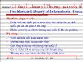 Bài giảng Kinh tế quốc tế - Chương 3 Lý thuyết chuẩn về Thương mại quốc tế