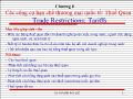 Bài giảng Kinh tế quốc tế - Chương 8 Các công cụ hạn chế thương mại quốc tế: Thuế Quan