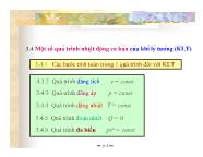 Bài giảng Kỹ thuật nhiệt - Chương 2.2 Một số quá trình nhiệt động cơ bản của khí lý tưởng