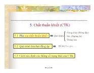 Bài giảng Kỹ thuật nhiệt - Chương 5.1 Chất thuần khiết