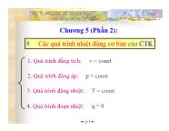 Bài giảng Kỹ thuật nhiệt - Chương 5.2 Các quá trình nhiệt động cơ bản của chất thuần khiết