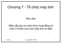 Bài giảng môn Kiến trúc máy tính - Chương 7 Tổ chức máy tính