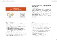 Bài giảng môn Tối ưu hóa - Chương 3 Bài toán vận tải