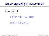 Bài giảng Nhập môn mạng máy tính - Chương 4 Lớp Network (lớp mạng)