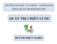 Bài giảng Quản trị chiến lược - Trường đại học tài chính & marketing