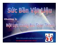 Bài giảng Sức bền vật liệu - Chương 2 Nội lực trong bài toán thanh