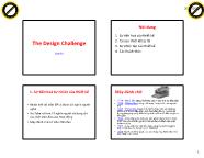 Bài giảng Yếu tố con người - Bài 5: The Design Challenge