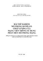 Bài thí nghiệm mô phỏng đánh giá chất lượng của mạng viễn thông sử dụng phần mền mô phỏng mạng