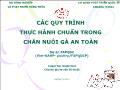 Các quy trình thực hành chuẩn trong chăn nuôi gà an toàn