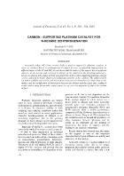 Carbon - Supported platinum catalyst for n-hexane dehydrogenation