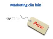 Đề tài Giá (Marketing căn bản)