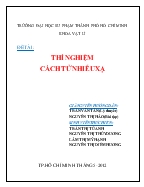 Đề tài Thí nghiệm cách tử nhiễu xạ