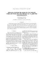 Động học của phản ứng quang xúc tác phân hủy phenol đỏ trong pha lỏng trên xúc tác TiO2 biến tính bằng doping nito