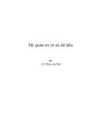 Giáo trình Hệ quản trị cơ sở dữ liệu - Phạm Gia Tiến