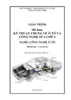 Giáo trình mô đun: Kỹ thuật chung về ô tô và công nghệ sửa chữa