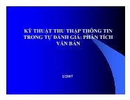 Kỹ thuật thu thập thông tin trong tự đánh giá: phân tích văn bản