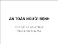 An toàn người bệnh - Vấn đề và giải pháp