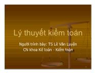 Bài giảng Lý thuyết kiểm toán - Chương 1 Tổng quan về kiểm toán