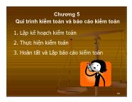 Bài giảng Lý thuyết kiểm toán - Chương 5 Qui trình kiểm toán và Báo cáo kiểm toán