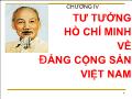 Bài giảng môn Tư tưởng Hồ Chí Minh - Chương IV: Tư tưởng Hồ Chí Minh về Đảng cộng sản Việt Nam