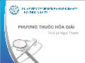 Bài giảng Phương thuốc hòa giải