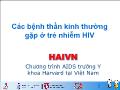 Các bệnh thần kinh thường gặp ở trẻ nhiễm HIV