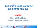 Các nhiễm trùng lây truyền qua đường tình dục