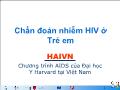 Chẩn đoán nhiễm HIV ở Trẻ em